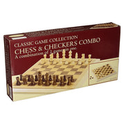 Hansen Global Deluxe Staunton Wood Chess and Checkers Set