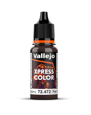 Vallejo - Xpress Color | Mahogany 18 ml. (0.6 fl.oz.) | Speedy Application and Drying | Vibrant and Saturated Tones | Allows Colors to Flow Easily over the Miniature Surface