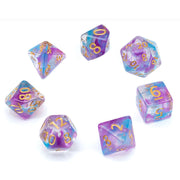 Gate Keeper Games & Dice Gate Keeper Games Mighty Tiny Dice: Sea Sparkle - 7 Piece RPG Dice Set, Glow in The Dark, 12mm Resin Dice Set, Gate Keeper Games, Roleplaying, Radiant Style Dice Infused with Surface Glitters