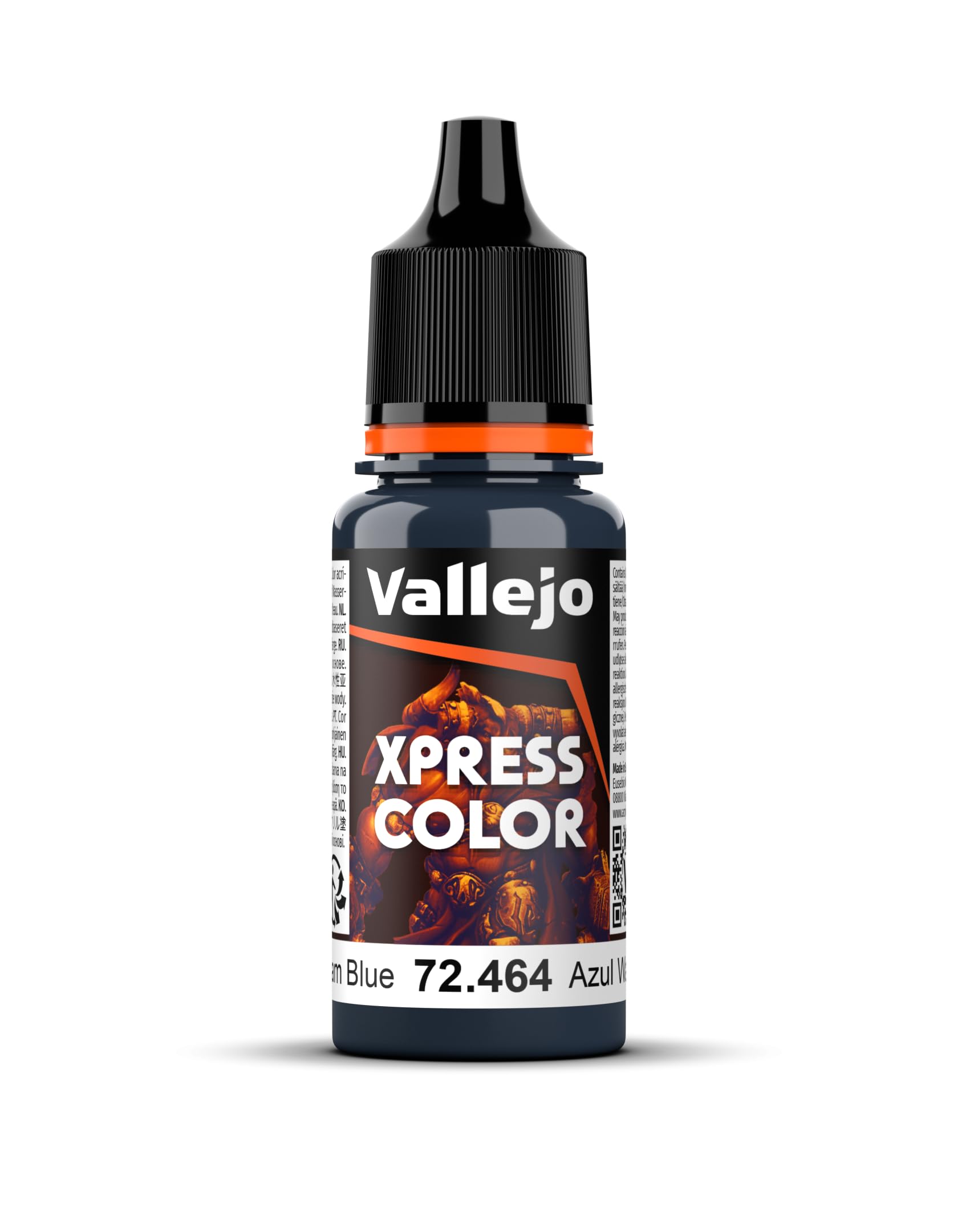 Vallejo - Xpress Color | Wagram Blue 18 ml. (0.6 fl.oz.) | Speedy Application and Drying | Vibrant and Saturated Tones | Allows Colors to Flow Easily over the Miniature Surface