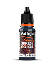 Vallejo - Xpress Color | Wagram Blue 18 ml. (0.6 fl.oz.) | Speedy Application and Drying | Vibrant and Saturated Tones | Allows Colors to Flow Easily over the Miniature Surface