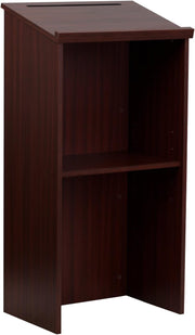 Wood Stand-up Podium Lectern, Mahogany