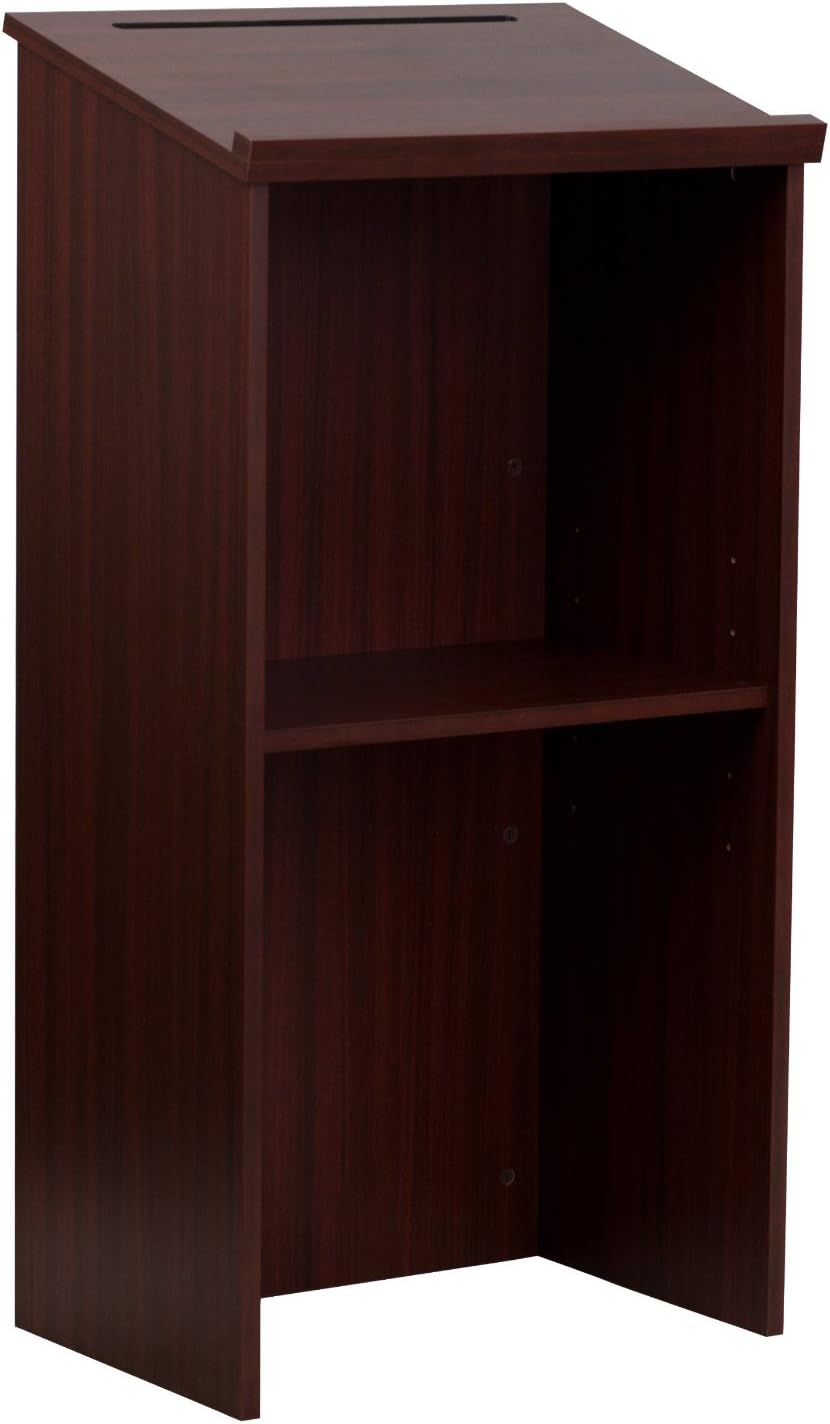 Wood Stand-up Podium Lectern, Mahogany