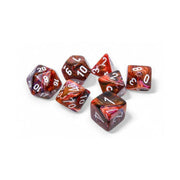 Symphony Festive Dice with White Numbers 16mm (5/8in) Set of 7 Chessex