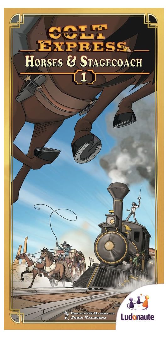 Colt Express: 10th Anniversary - Strategy Board Game, Wild West Train Robbery Adventure Game, 3D Train, Ages 10+, 2-3 Players, 40 Min