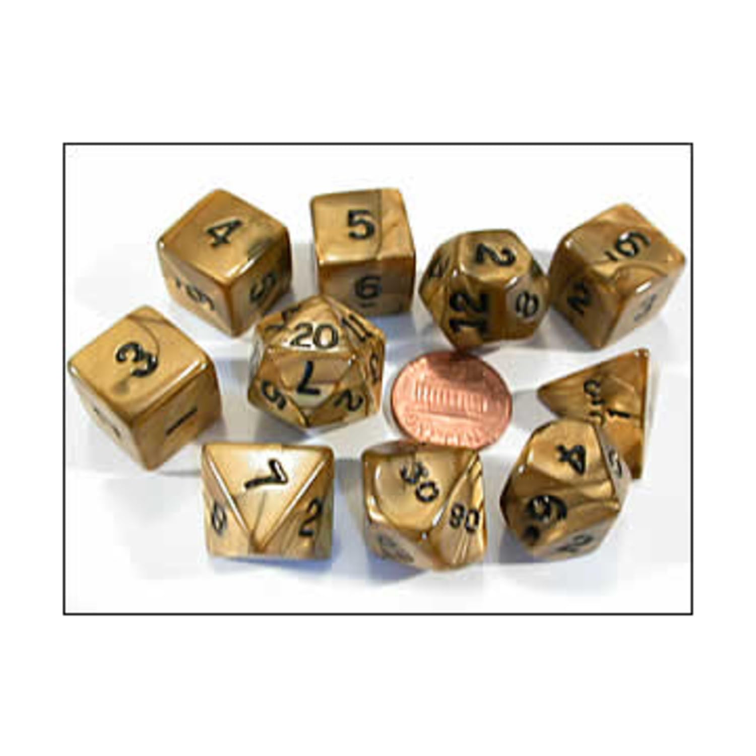 Olympic Poly Set: Gold with Black (10)