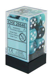 DND Dice Set-Chessex D&D Dice-16mm Gemini Black, Shell, and White Plastic Polyhedral Dice Set-Dungeons and Dragons Dice Includes 12 Dice – D6, Various (CHX26646)