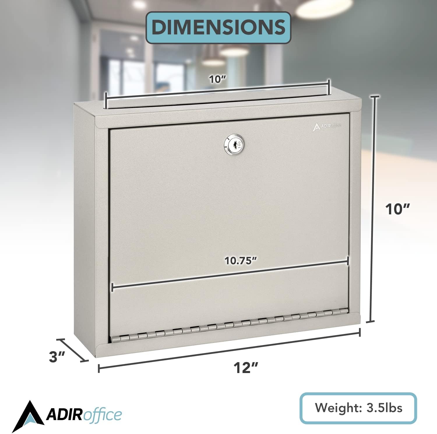 Large Size Steel Multi-Purpose Beige Drop Box