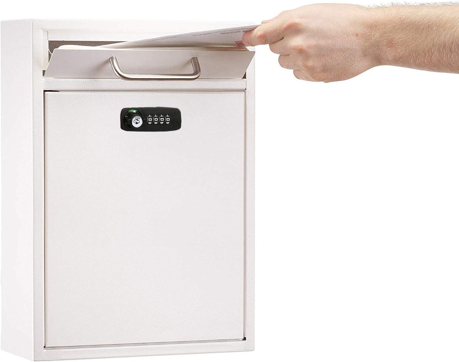 Large Wall Mountable Mailbox with Key and Combination lock