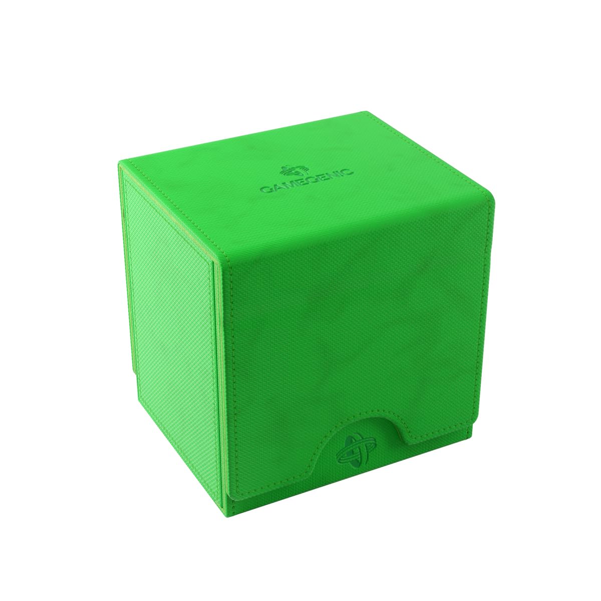 Gamegenic Sidekick Pro 100+ XL Convertible - Premium Deck Box with Secure Card Storage, UV Protected Slide Card Case, Display Top Card, Extra Token Drawer, Magnetic Closure, Green Color, Made