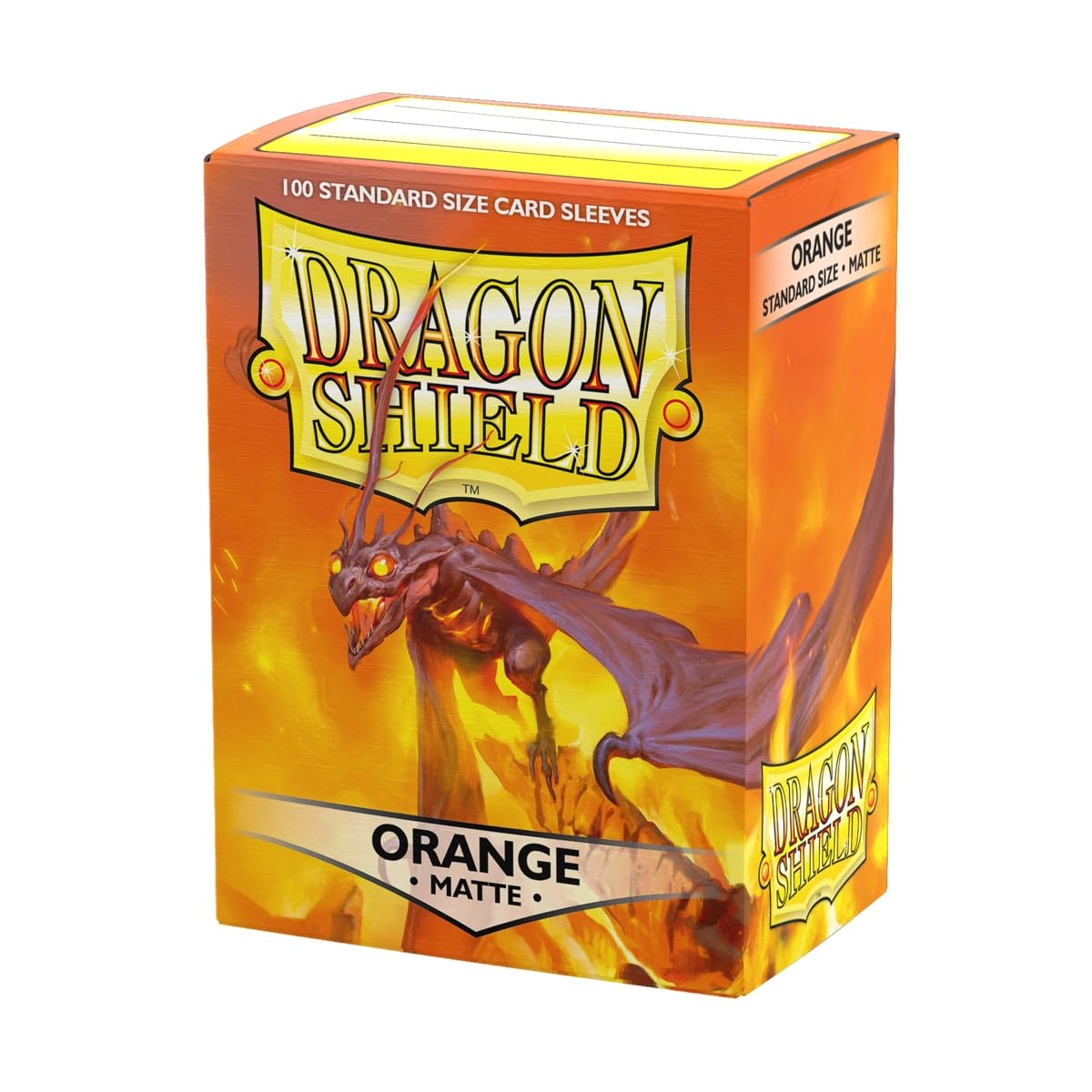 Dragon Shield | Standard Size Card Matte Sleeves | 100 CT - Smooth & Tough Premium TCG Sleeves | Compatible with Pokemon, Flesh & Blood, One Piece & Magic The Gathering | Orange