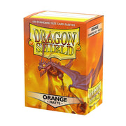 Dragon Shield | Standard Size Card Matte Sleeves | 100 CT - Smooth & Tough Premium TCG Sleeves | Compatible with Pokemon, Flesh & Blood, One Piece & Magic The Gathering | Orange