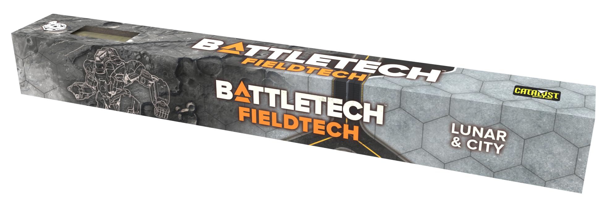 BattleTech BattleMat: FieldTech – Lunar/City by Catalyst Game Labs | Premium Neoprene Double-Sided Hex Map | 34" × 22" Tabletop Mat for BattleTech and Miniature Wargaming