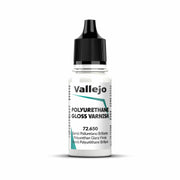 Vallejo - Polyurethane Varnish | Gloss Finish 18 ml. (0.6 fl.oz.) | Extraordinary Hardness & Permanence | Create a Perfect Clear Coat | Scratch Resistant for Outdoor and Indoor Surfaces