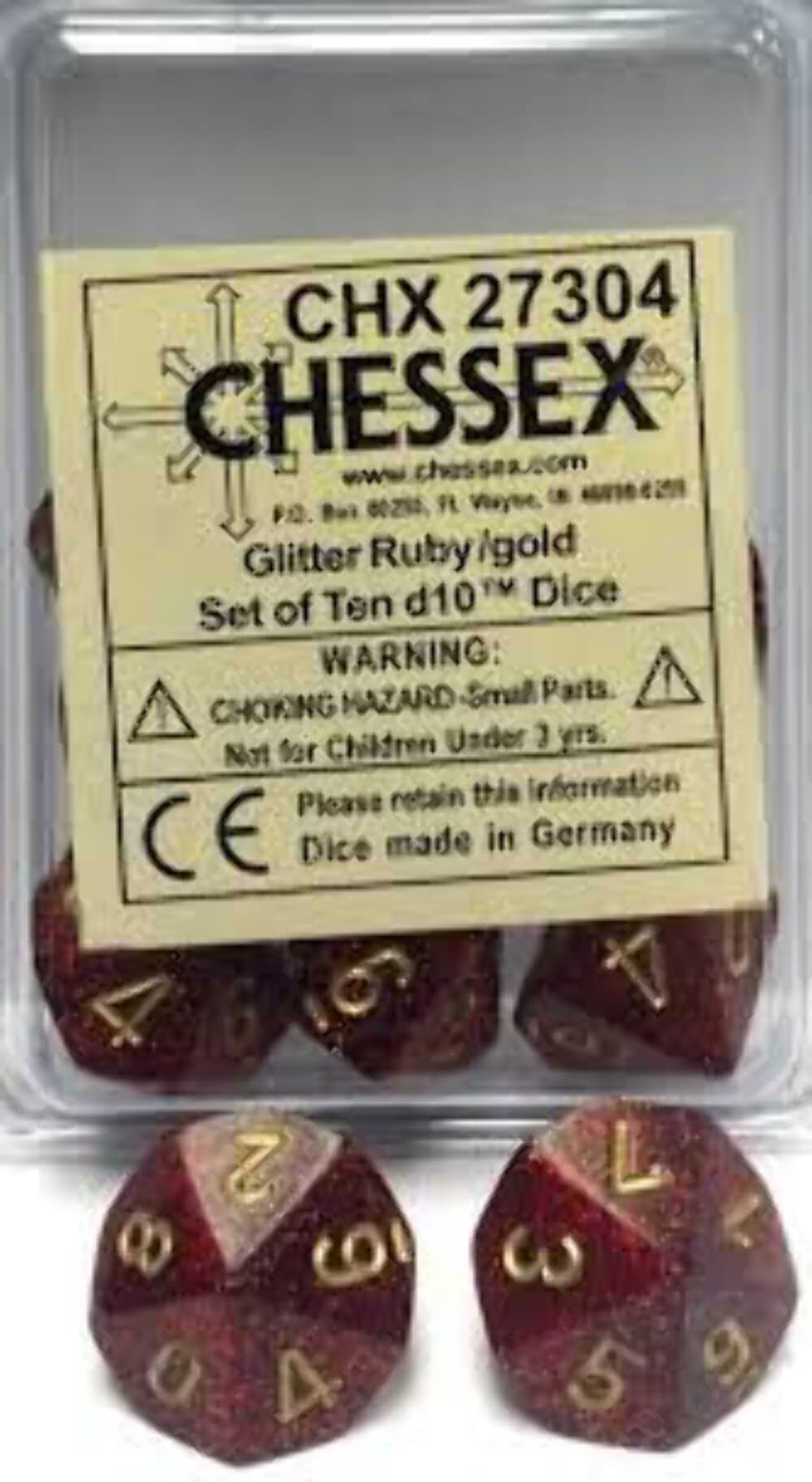 d10 Clamshell Glitter Ruby with Gold (10)