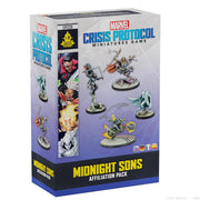 Marvel: Crisis Protocol Midnight Sons Affiliation Pack - Blade, Moon Knight, Ghost Rider & Doctor Voodoo, Tabletop Superhero Game, Ages 14+, 2 Players, 90 Minute Playtime, Made by Atomic Mass Games