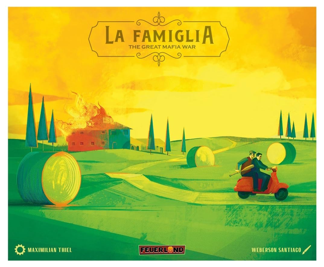 Capstone Games La Famiglia: The Great Mafia War - Capstone Games, 2-vs-2 Team Strategy Board Game, Based in 1980's Sicily, 4 Players, 90-180 Minute Game Play Time, Ages 16+