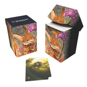 Ultra Pro - Bloomburrow 100+ Deck Box® Hazel of the Rootbloom for Magic: The Gathering, Exclusive Artwork, Archival Safe, Rigid Polypropylene, Deck Divider Included