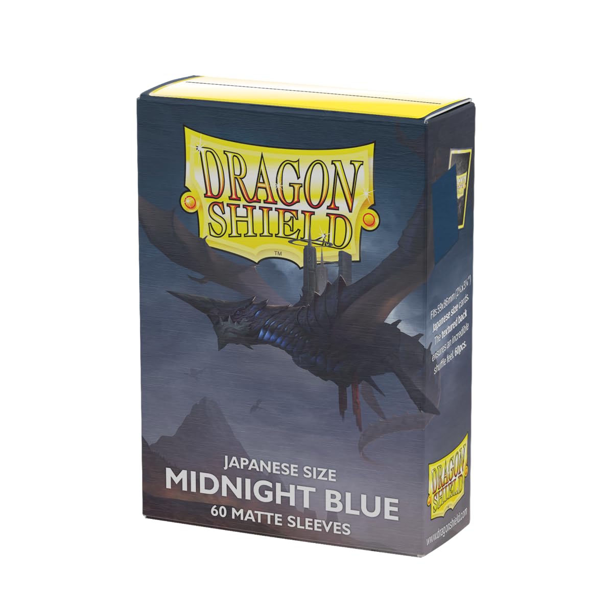 Dragon Shield | Japanese Size Card Matte Sleeves | 60 CT - Smooth & Tough Premium TCG Sleeves - Compatible with Yu-Gi-Oh, Naruto, Cardfight & Vanguard | Midnight Blue