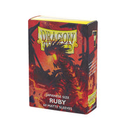Dragon Shield | Japanese Size Card Matte Sleeves | 60 CT - Smooth & Tough Premium TCG Sleeves - Compatible with Yu-Gi-Oh, Naruto, Cardfight & Vanguard | Ruby