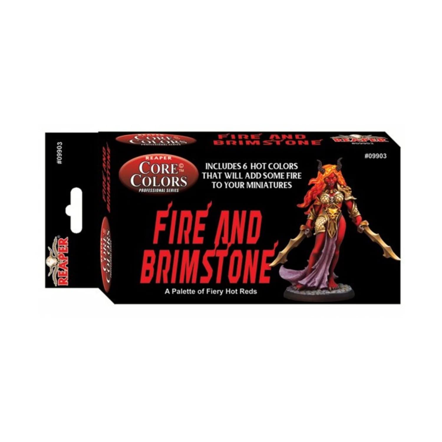 Hobby Paint Fire And Brimstone Fiery Reds Set Acrylic Master Series Reaper Miniatures