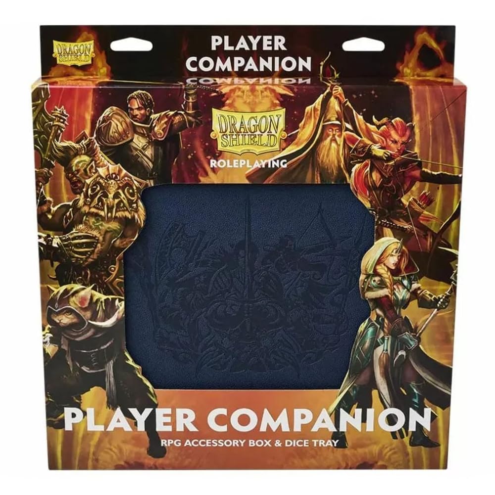 Dragon Shield RPG: Player Companion: Midnight Blue – Compatible with Official DND Spell Cards - Doubles as a Dice Tray - Room for Miniatures, Pens and Dice