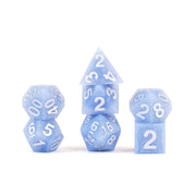 FanRoll 16mm Sharp Edge Silicone Rubber Poly DND Dice Set: Glacial Debris, Role Playing Game Dice for Dungeons and Dragons