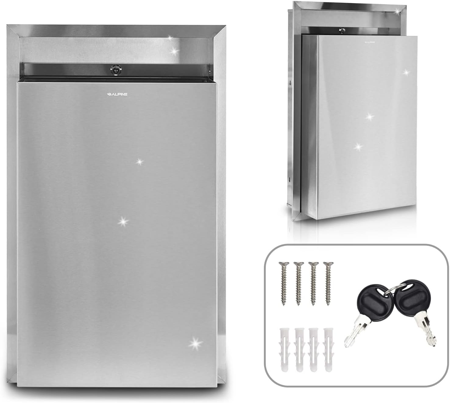 Stainless Steel Recessed Waste Receptacle