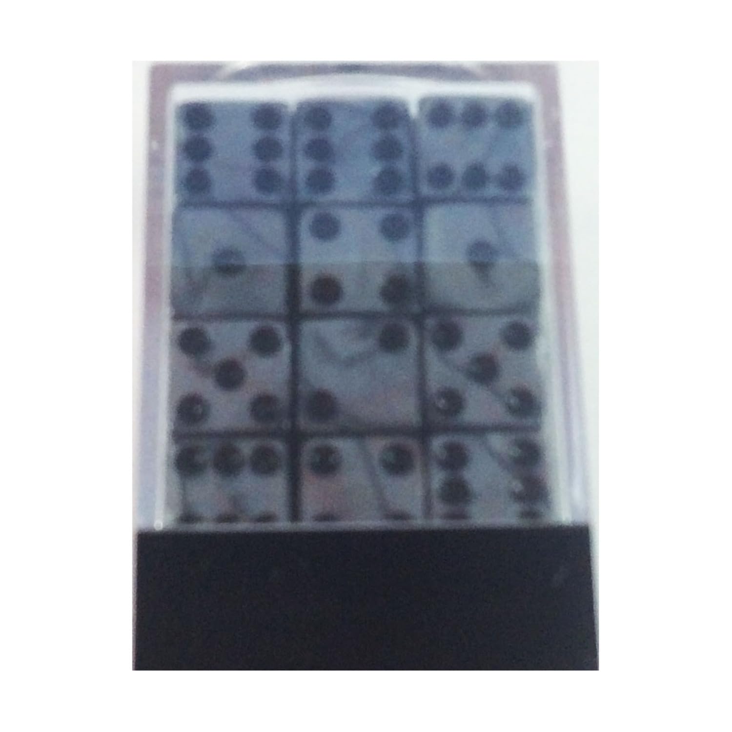 d6 Cube 12mm Olympic Silver with Black (36)