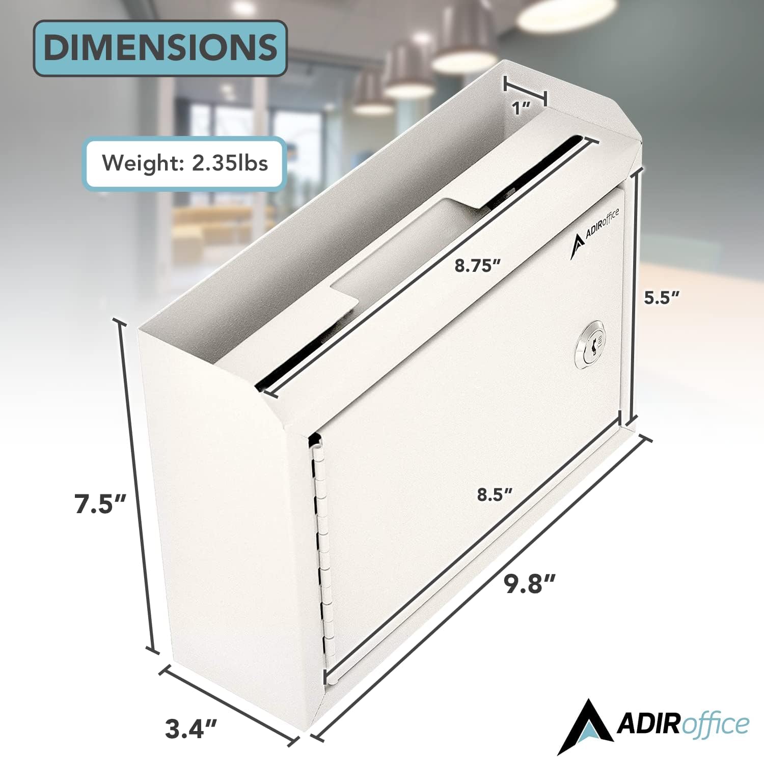 Wall Mountable Medium Size Steel Multi-Purpose Suggestion Drop Box