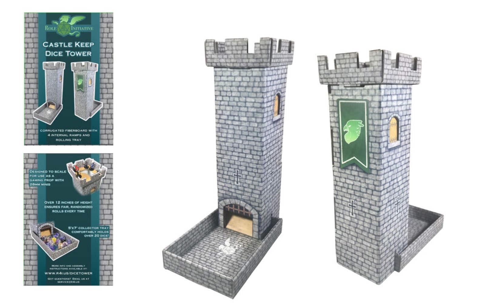 Dice Towers, Turn Trackers, and DM Screens Castle Keep Dice Tower