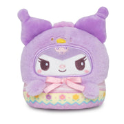 Teeturtle Reversible Sanrio Kuromi Plushie 4-Inch Easter Egg Two-Sided Flip Plush Toy with Embroidered Details - Cute Mini Collectible Plush for Kids, Teens, and Adults