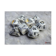 Marble Calcite/blue Polyhedral 7-Dice Set (with bonus die)