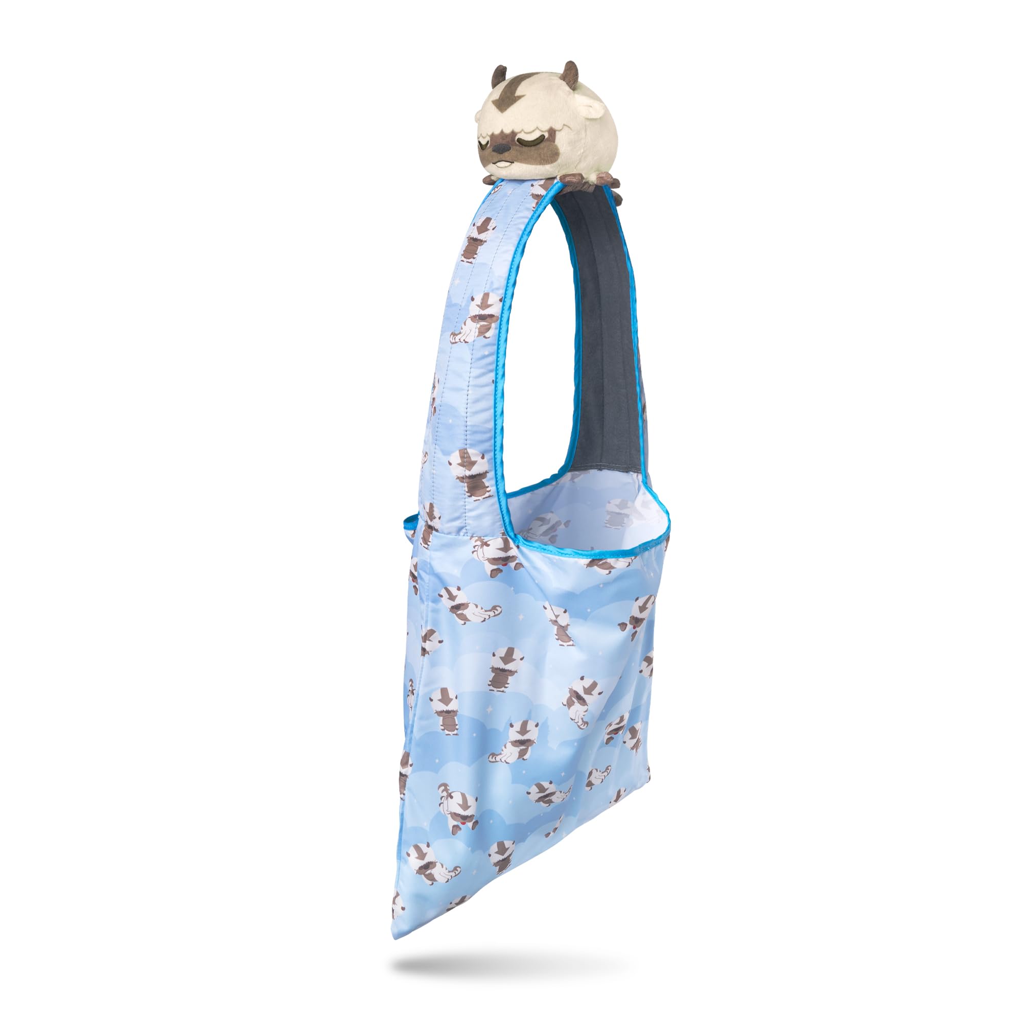 TeeTurle Avatar The Last Airbender - Appa Plushie Tote Bag - Cute Novelty Foldable Shoulder Bag