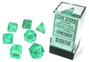 dICE Borealis Light Green/Gold Luminary Polyhedral 7-Die Set (27575)