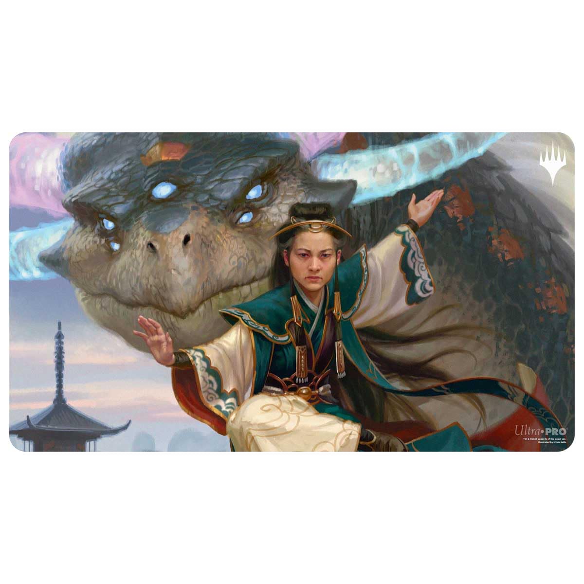 Ultra PRO - Tarkir Dragonstorm Shiko and Narset, Unified (Jeskai Striker Commander Deck) Playmat for Magic: The Gathering | Gaming Table Mat, Card Game Accessory, TCG Playmat, Tabletop Gaming Mat