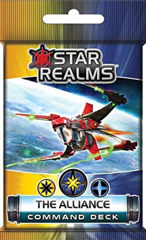 White Wizard Games Star Realms Command Deck: The Alliance – Command Deck – Card Games for Adults Kids Family – 18 Cards per Pack, Gold
