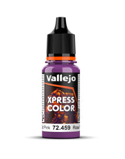 Vallejo - Xpress Color | Fluid Pink 18 ml. (0.6 fl.oz.) | Speedy Application and Drying | Vibrant and Saturated Tones | Allows Colors to Flow Easily over the Miniature Surface