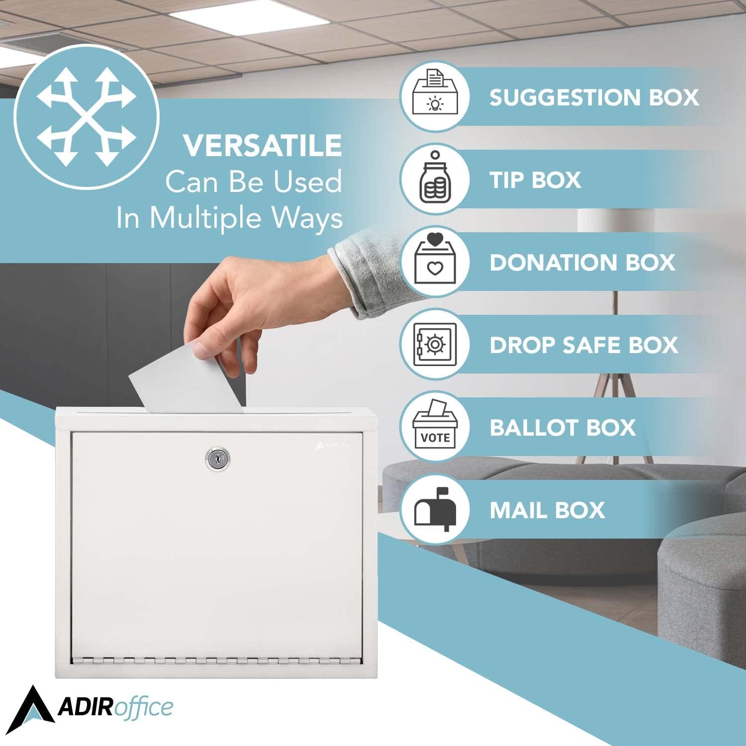 Wall Mountable Large Steel  Drop Box (2 pack)