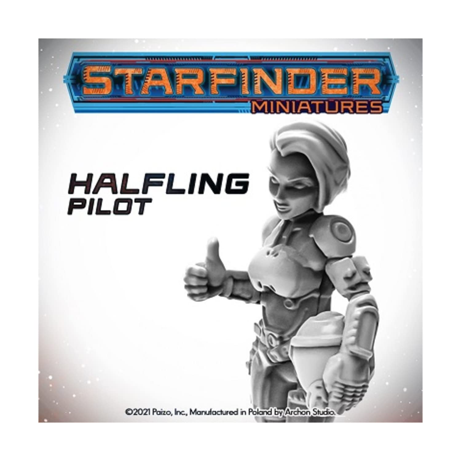 Starfinder: Unpainted Miniatures: Halfling Pilot- 32mm Unpainted Plastic Miniatures by Archan Studio - for Kids and Adults Ages 14+