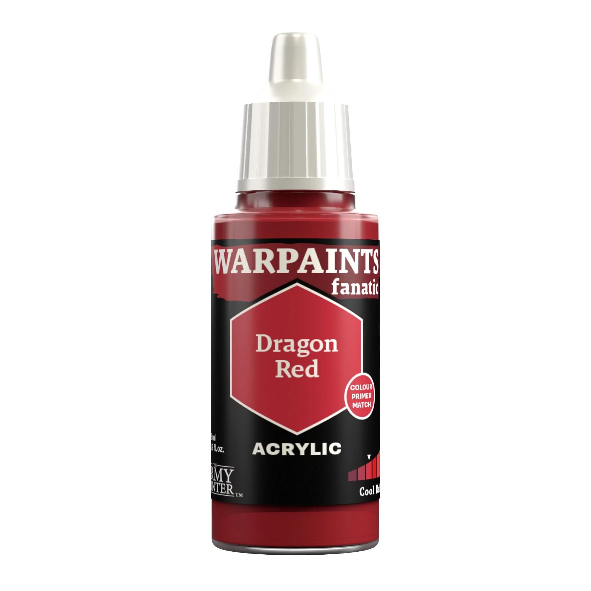 The Army Painter Reds Warpaints Fanatic 18ml Acrylic Paints (Dragon Red)