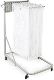 Steel Vertical File Blueprint Rolling Stand, Grey