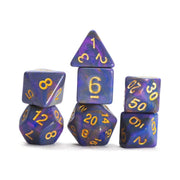 Sirius Dice Poly Set - Unicorn, Purple w/Gold (7)