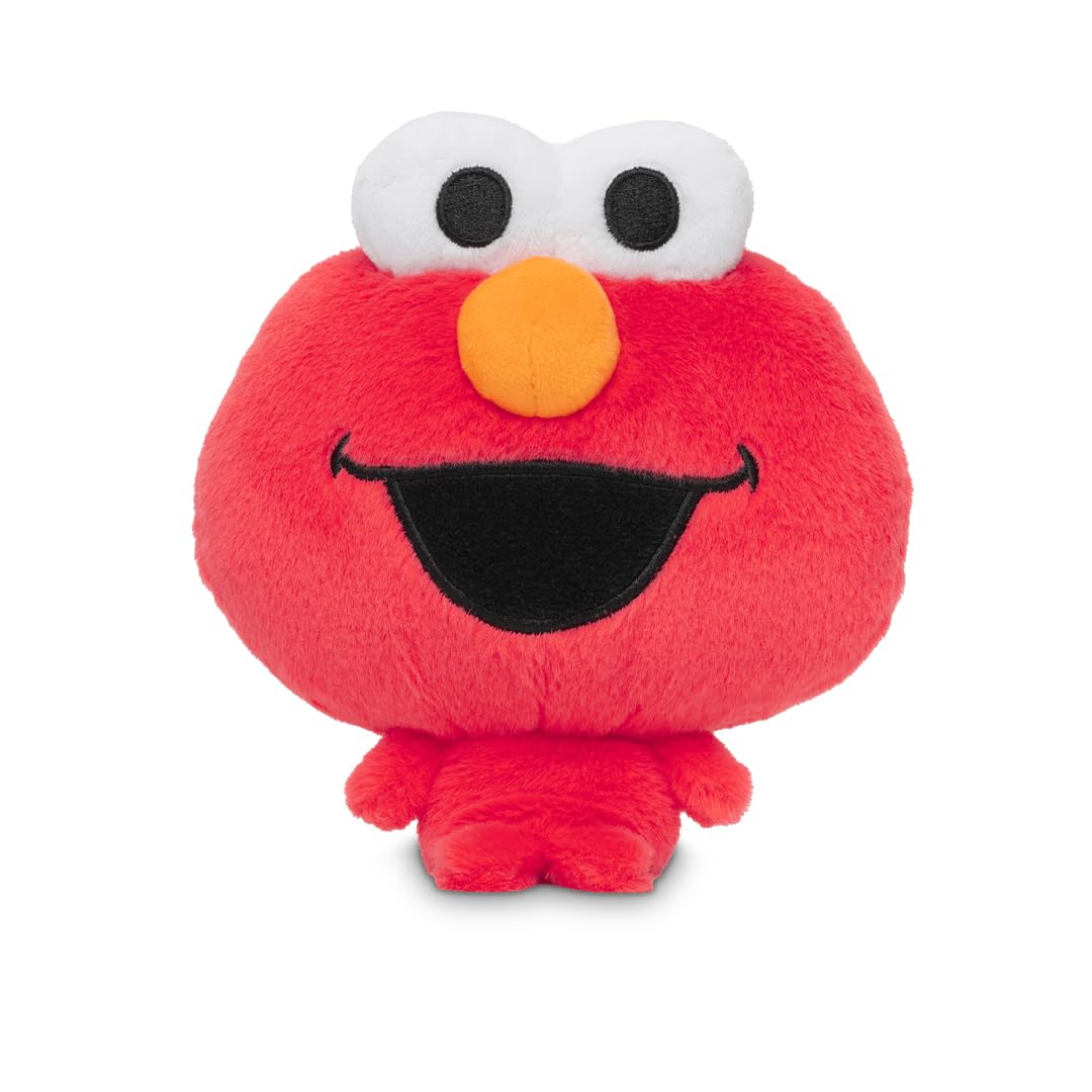 TeeTurtle Cloudheads Elmo Plush - 5-Inch Official Sesame Street Elmo Stuffed Animal with Embroidered Details - Soft Cuddly Plush Toys for Kids, Teens, and Adults