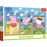 Trefl – Puzzle 3in1: Peppa Pig, The Power of Friendship – 3 x 50 Pieces, Set of Three Puzzles for Kids Aged 4 and Older
