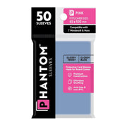 Phantom Sleeves: Pink Size 65 x 100mm: Glossy Front/Back - 50 Pack - Transparent Protective Card Sleeves for Board Games, Trading Cards & Card Games