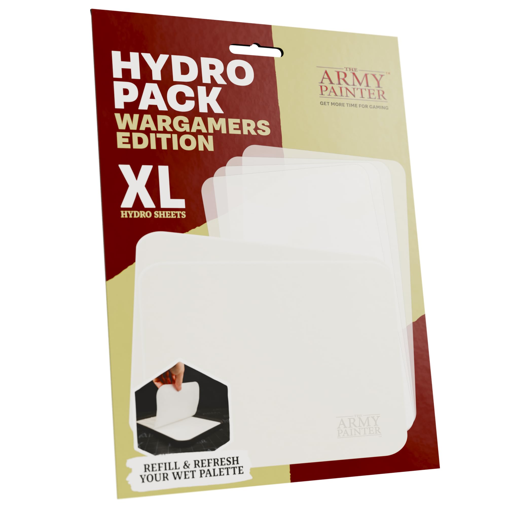 The Army Painter, Hydro Pack, Wet Palette Wargamers Edition XL Refill, 50 Hydro Sheets and 2 Hydro Foams, For miniature and model painting