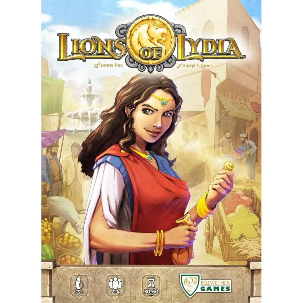 Bellwether Games Lions of Lydia Game | Board Game for Adults and Families | Strategy Board Game | For 2-4 Players