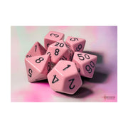 7-set Opaque Polyhedral Pastel Pink/black