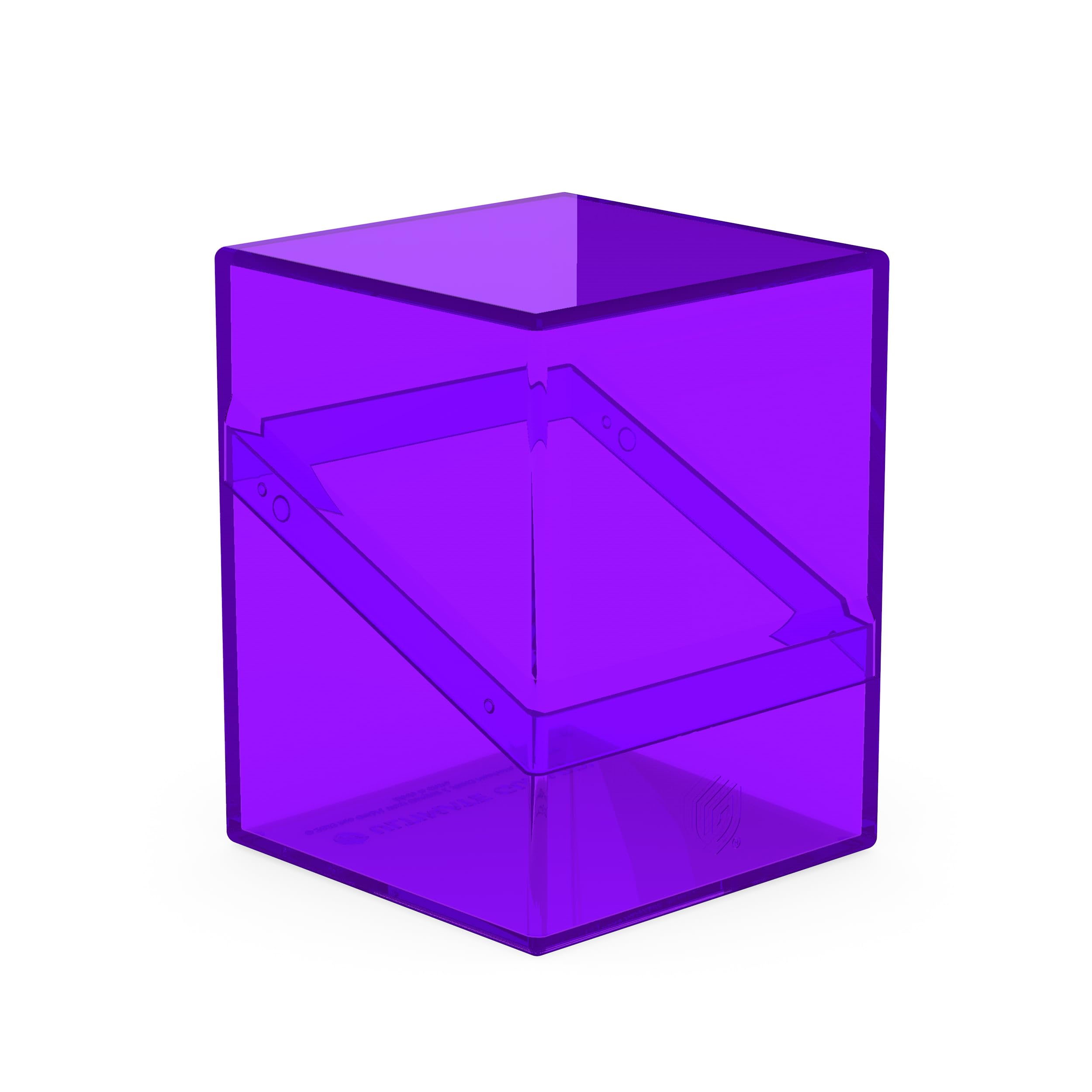 Ultimate Guard Boulder 100+ Clear, Deck Case for 100 Double-Sleeved TCG Cards, Amethyst, Secure & Durable Storage for Trading Card Games, Transparent
